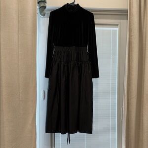 Elegant Black Velvet Dress